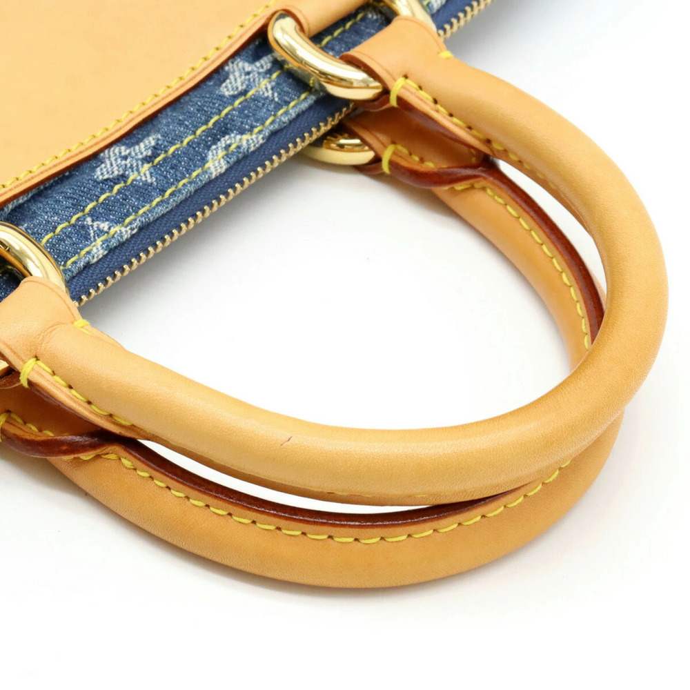 LOUIS VUITTON Monogram Denim Neo Speedy Handbag Boston Bag Blue - Picture 4 of 8